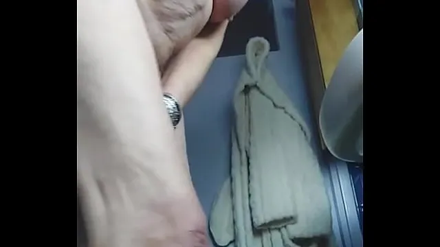 Granny fucks hairy pussy with cucumber