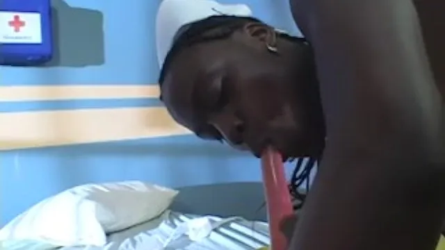 Two horny nurses get their holes filled with toys and black cock