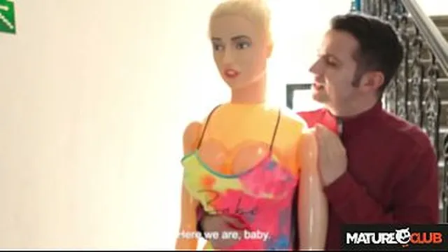 MatureClub - Busty German Teacher Kathy Deep Catches her Student Sam Bourne with a Sex Doll