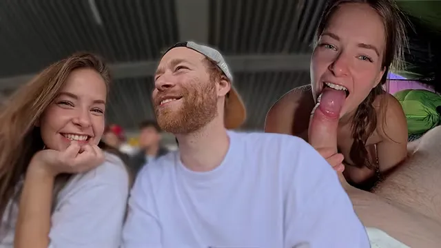 I BLOW his hard COCK at a Formula 1 race. BELGIUM Spa - VLOG