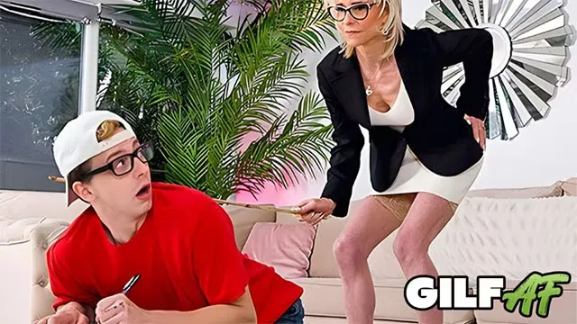 GilfAF- Granny Tutor Jacy Demands Nerd Thick Cum