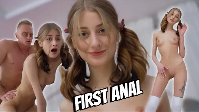 A skinny girl & fat cock test ANAL strength