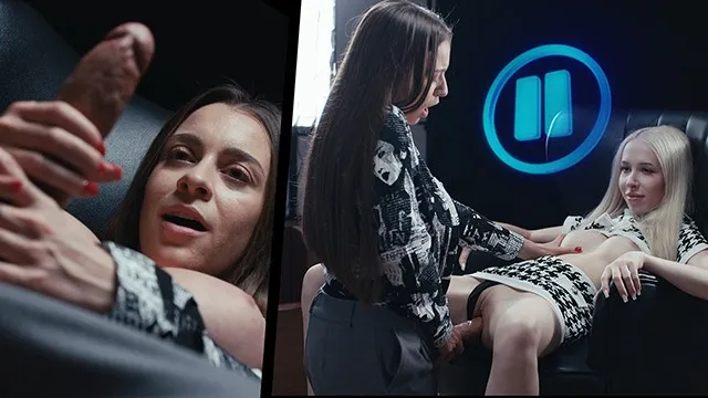 Time Stop Futa Surprise - HUGE Tits Brunette Grows Cock Freezes Time and Uses Blonde in Hardcore Sex