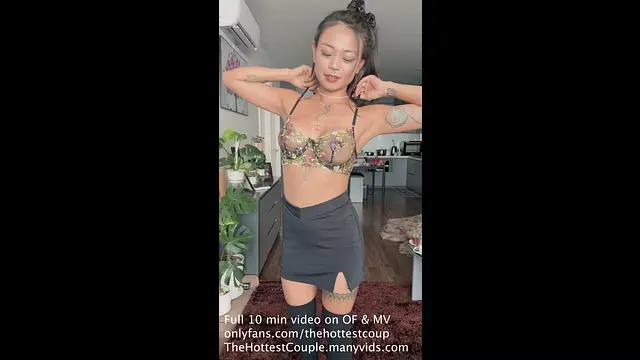 Asian MILF loves to be covered in warm cum