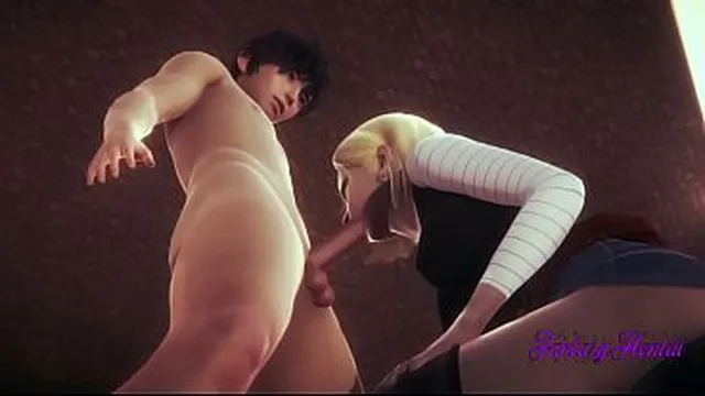 Dragon Ball 3D Hentai - C18 blowjob with cum in her mouth and Fucked with creampie - Anime Manga Japanese Porn