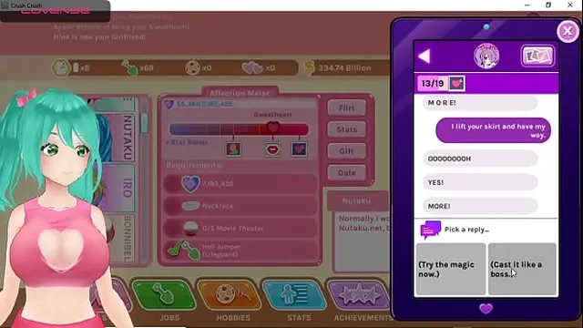 Cute Anime Girl Vtuber Plays Crush Crush #2
