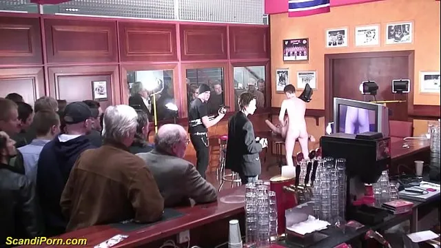 her first anal in public