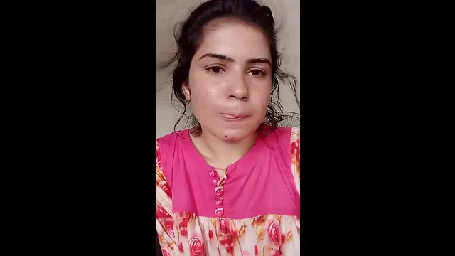 Beautiful girl showing her beautiful face to her fans