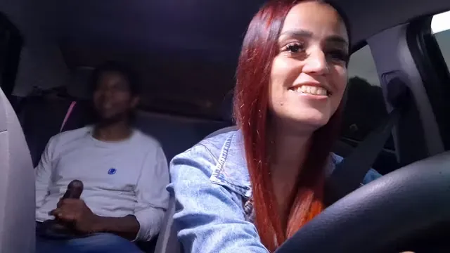 Passenger shows his dick to naughty app driver!