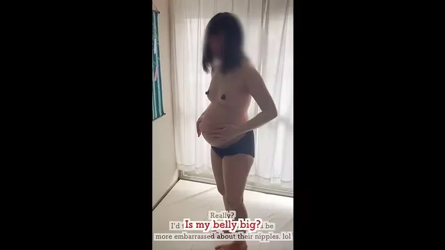 Introducing the pregnant belly just before the end of the month!